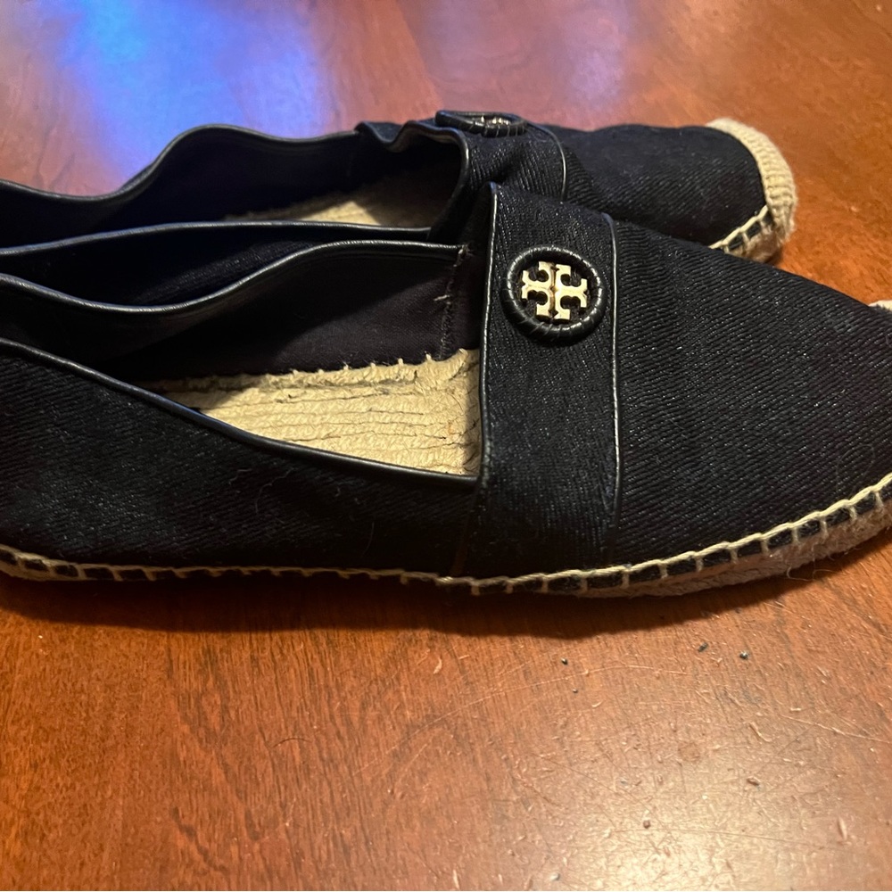Tory Burch espadrilles dark navy denim 9 - Picture 6 of 9